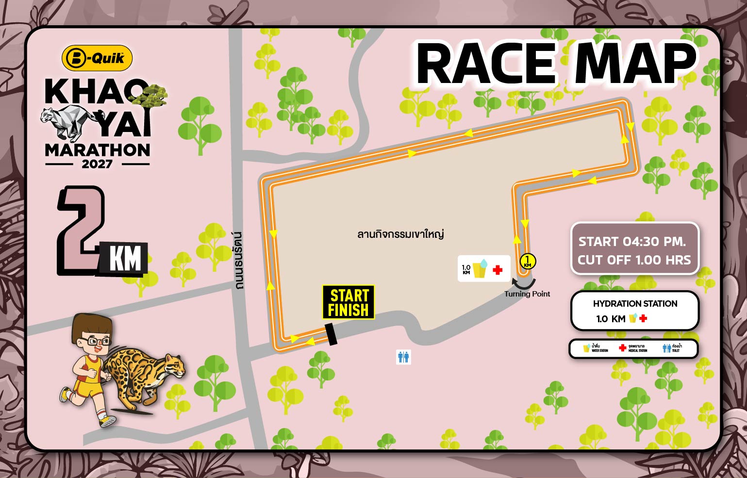 2KM Family Run Course Map